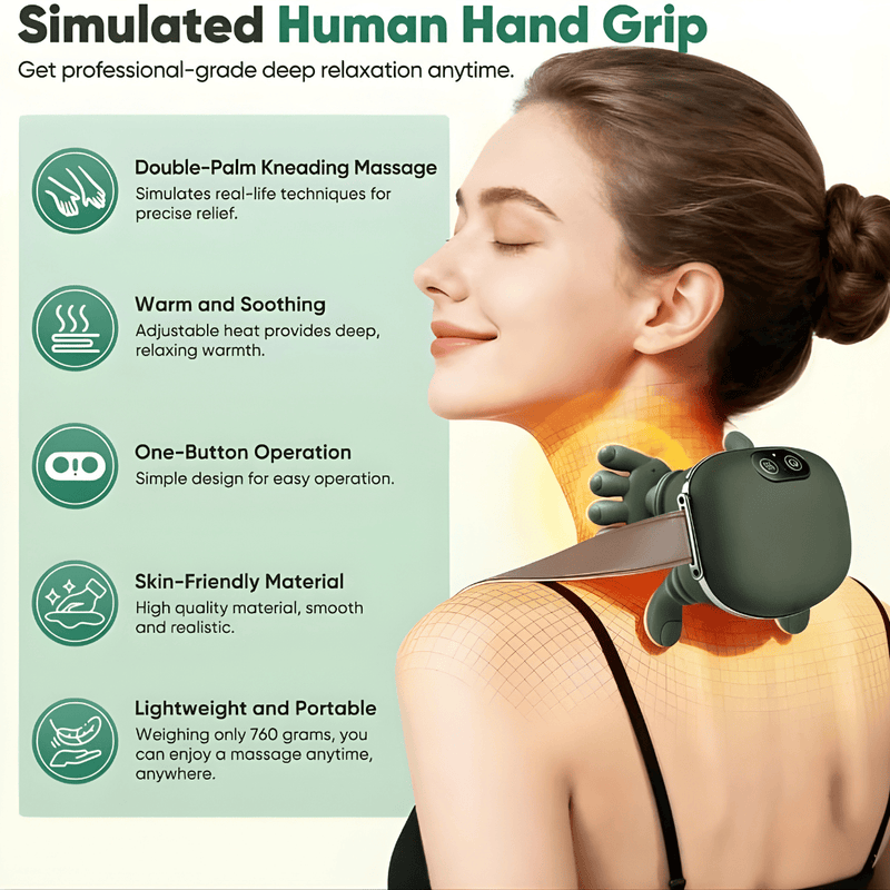 Blissway KneadEase™ — Deep Relief Neck Massager with Heat