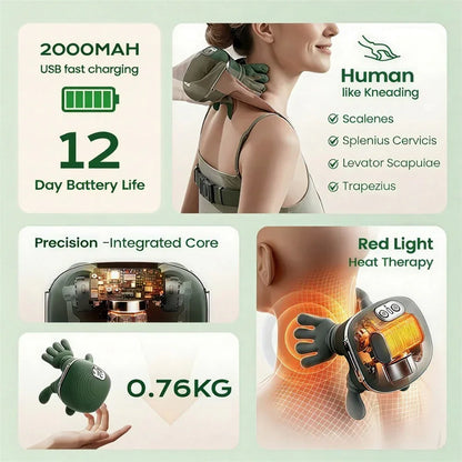 Blissway KneadEase™ — Deep Relief Neck Massager with Heat