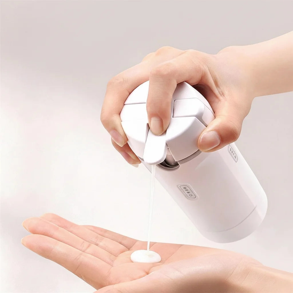 Tavelfill 4-in-1 Travel Dispenser Bottle for Toiletries - Refillable, Leak Proof, Portable Containers for Shampoo Lotion Conditioner Cream - Transparent with Scale and Label - for Business Trips Gym