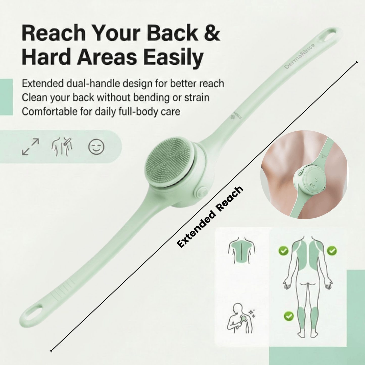 DermaRinse™ – Dermatologist-Inspired Electric Shower Brush